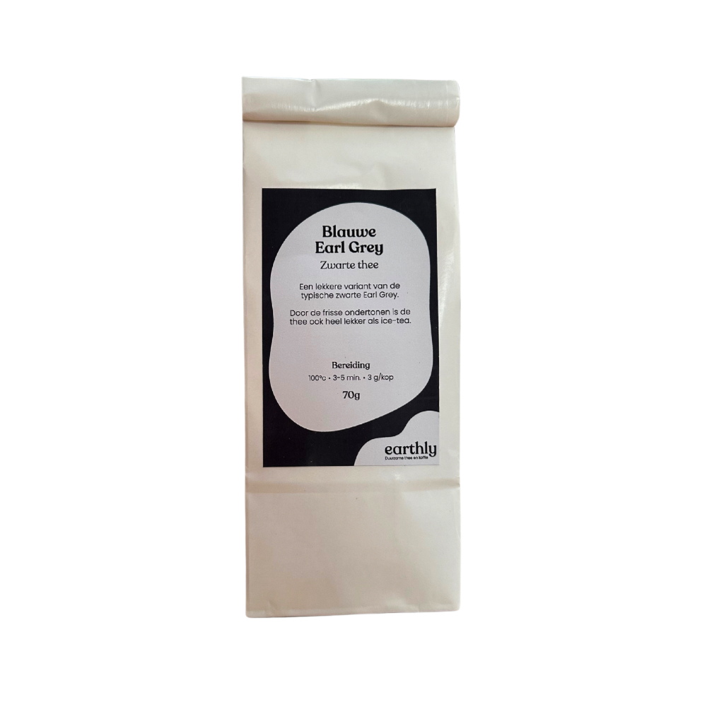 Blauwe Earl Grey thee recycleerbaar zakje
