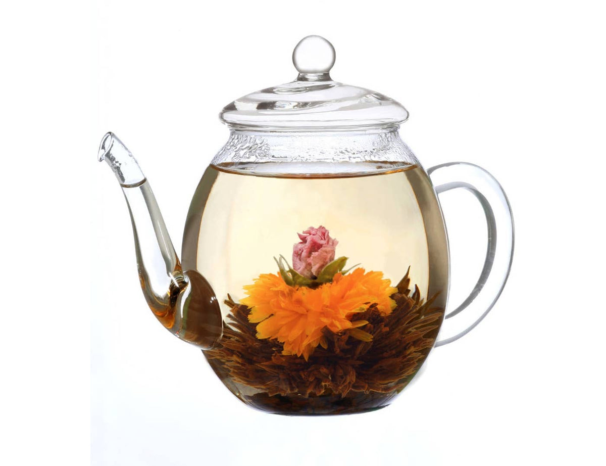 glazen theepot