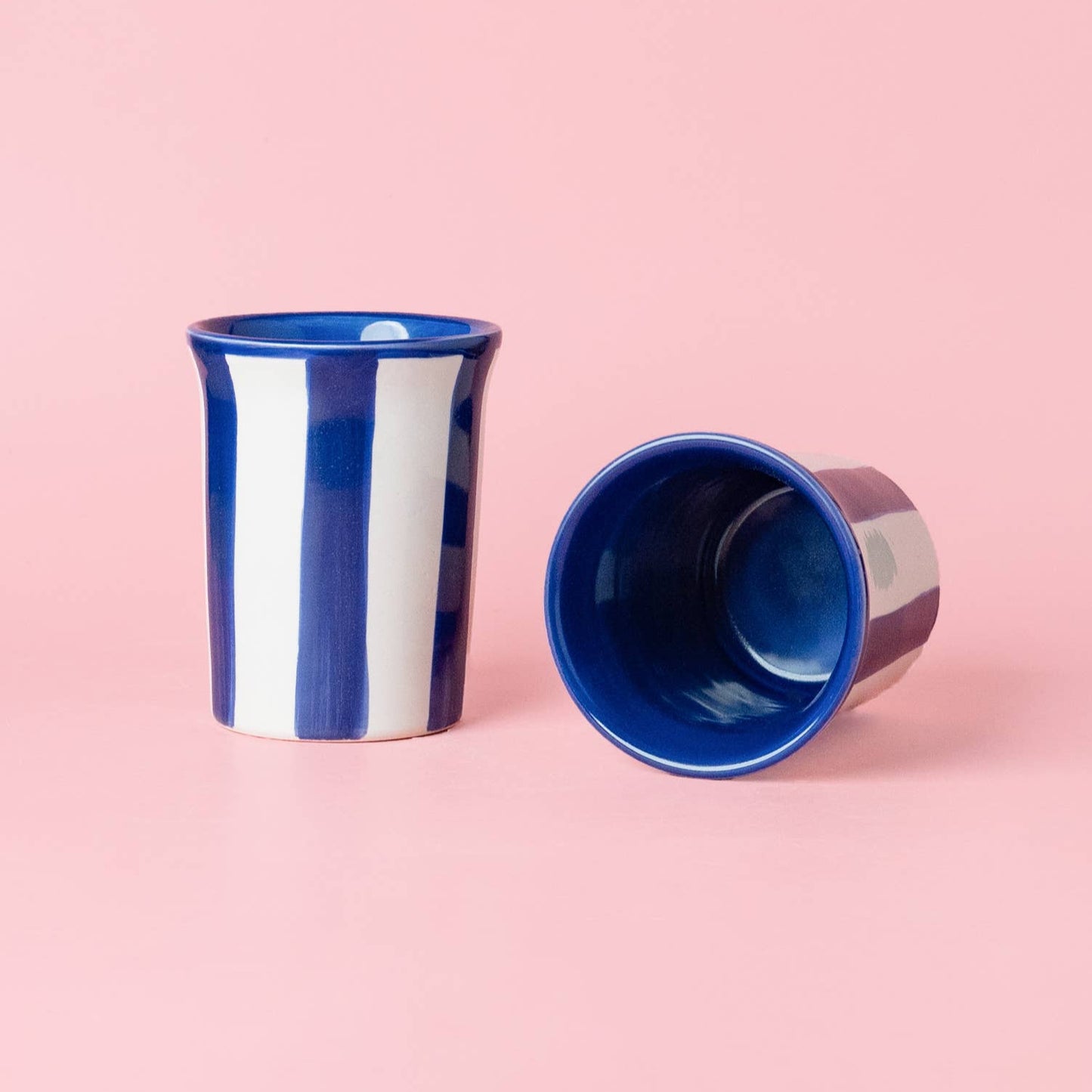 Zomerse beker blauw wit
