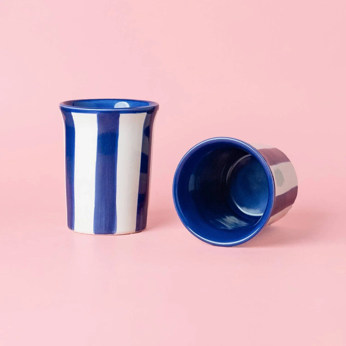 Zomerse beker blauw wit