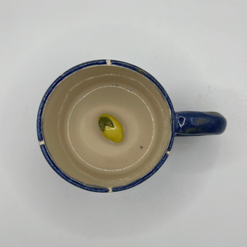 Zomerse mok blauw met citroentje