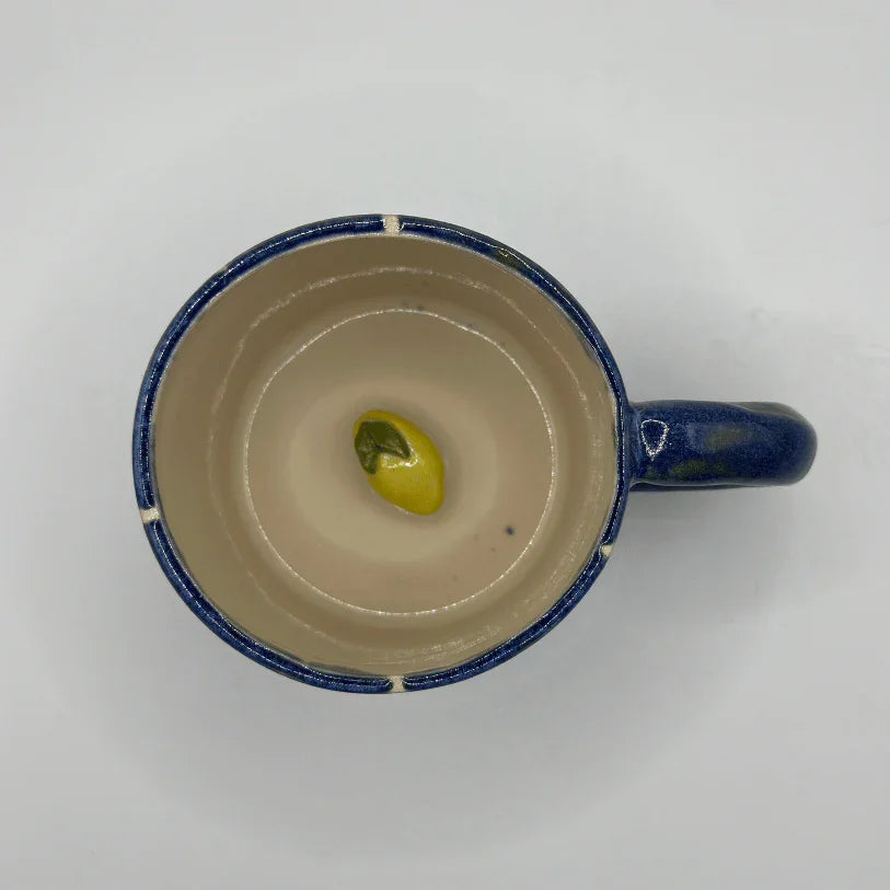 Zomerse mok blauw met citroentje