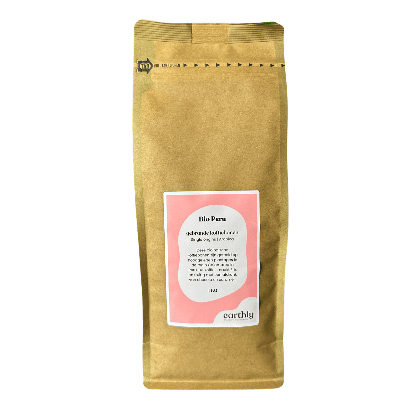 Peru bio koffiebonen in verpakking 1KG