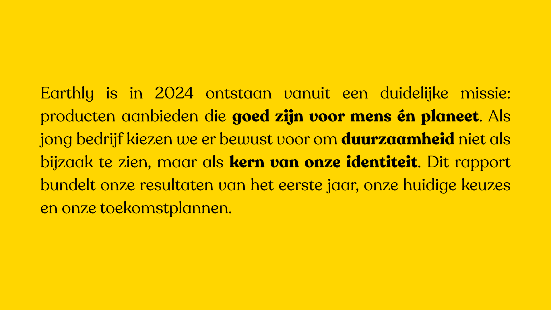 duurzaamheidsrapport earthly