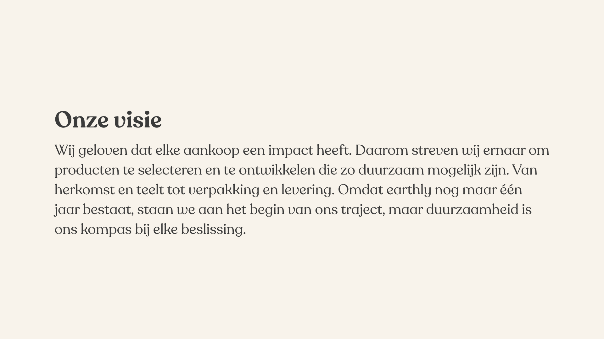 duurzaamheidsrapport earthly