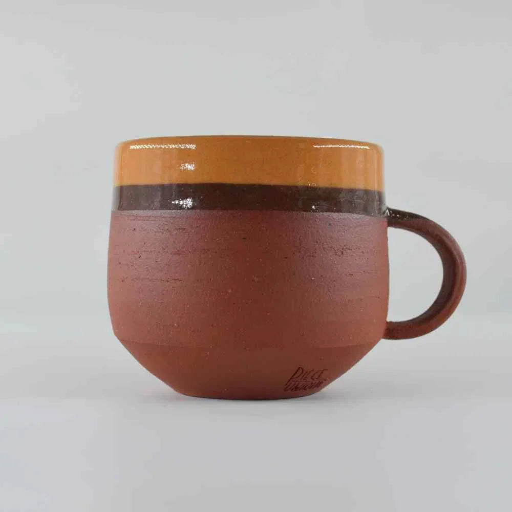 handgemaakte koffietas geel