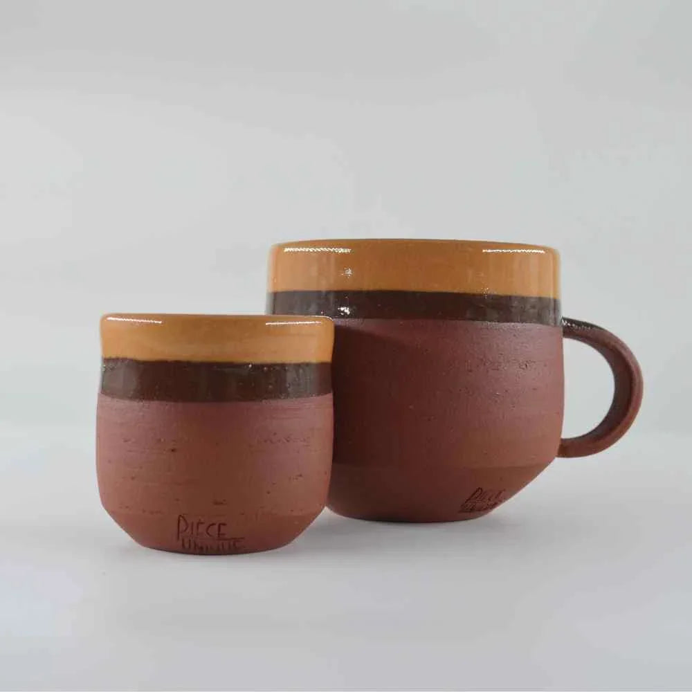 handgemaakte koffietassen geel