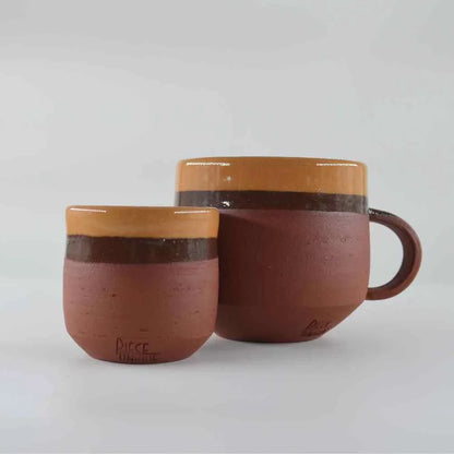 handgemaakte koffietassen geel